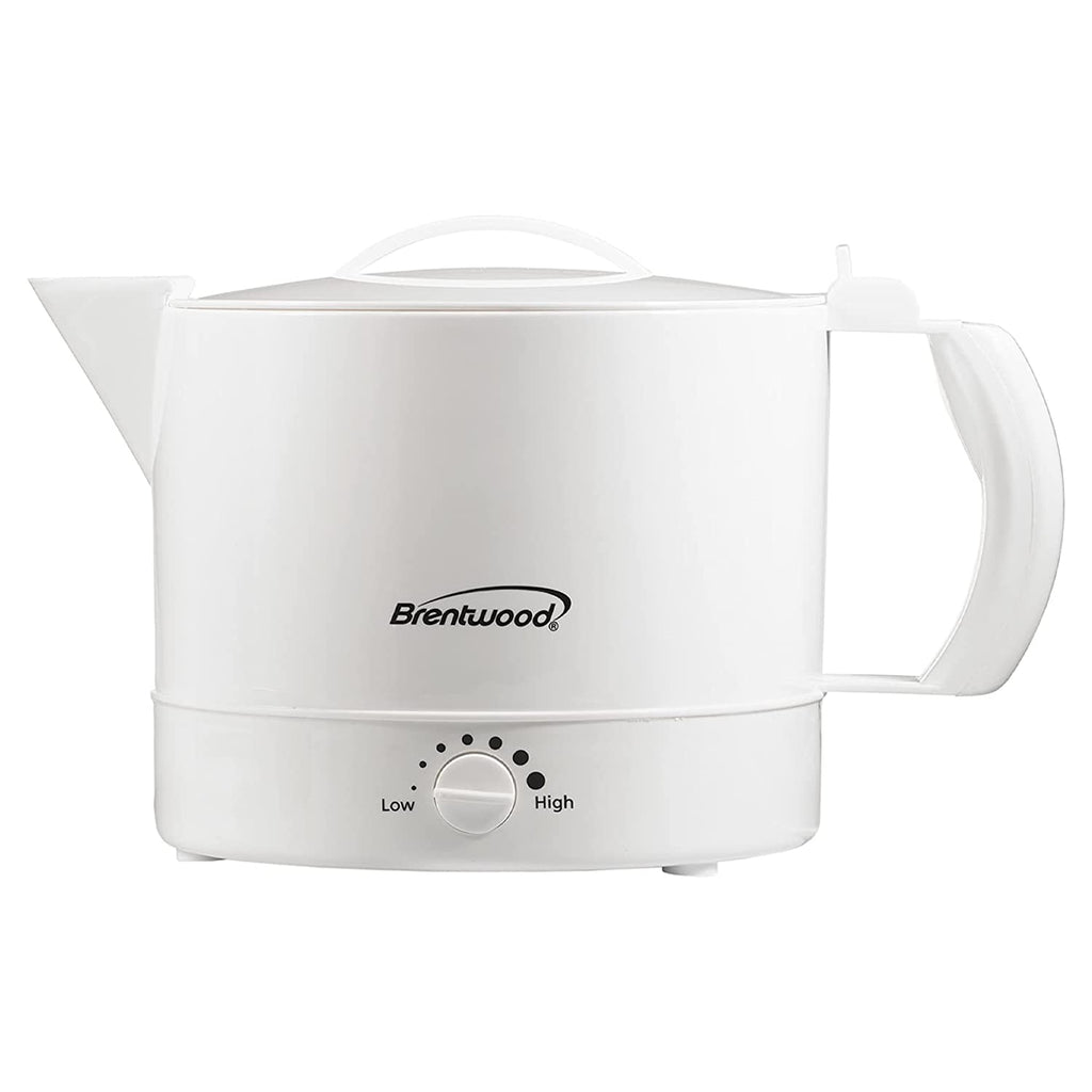 Brentwood KT-32W 32 oz Electric Hot Water Pot Kettle - White, 1000W BPA-Free with Adjustable Thermostat