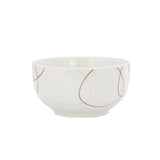 Elama Sydney 12-Piece Porcelain Dinnerware Set, White Abstract, Service for 4