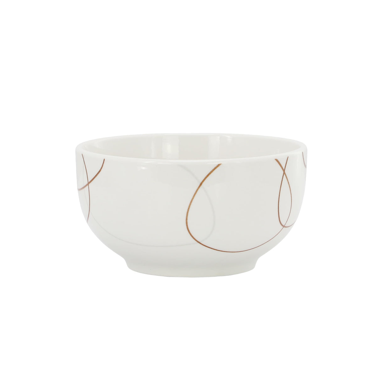 Elama Sydney 12-Piece Porcelain Dinnerware Set, White Abstract, Service for 4