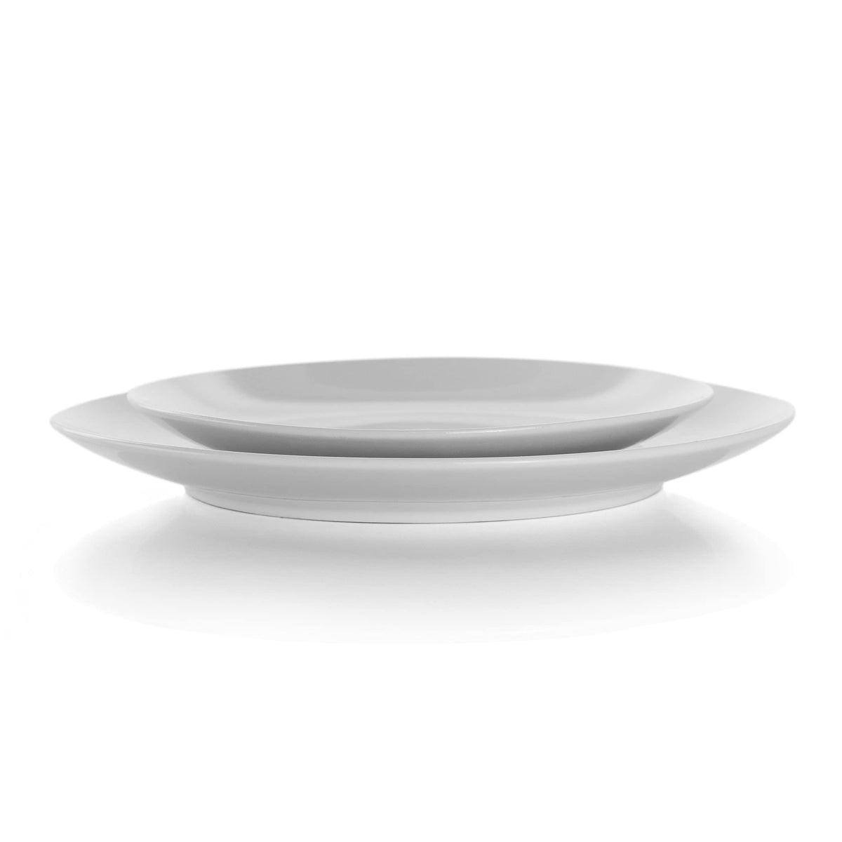 Elama Luna 18-Piece Glossy White Porcelain Dinnerware Set, Service for 6