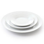 Elama 3-Tier Round Plate Porcelain Serveware Set – White Tiered Stand for Desserts, Tea Parties & Charcuterie