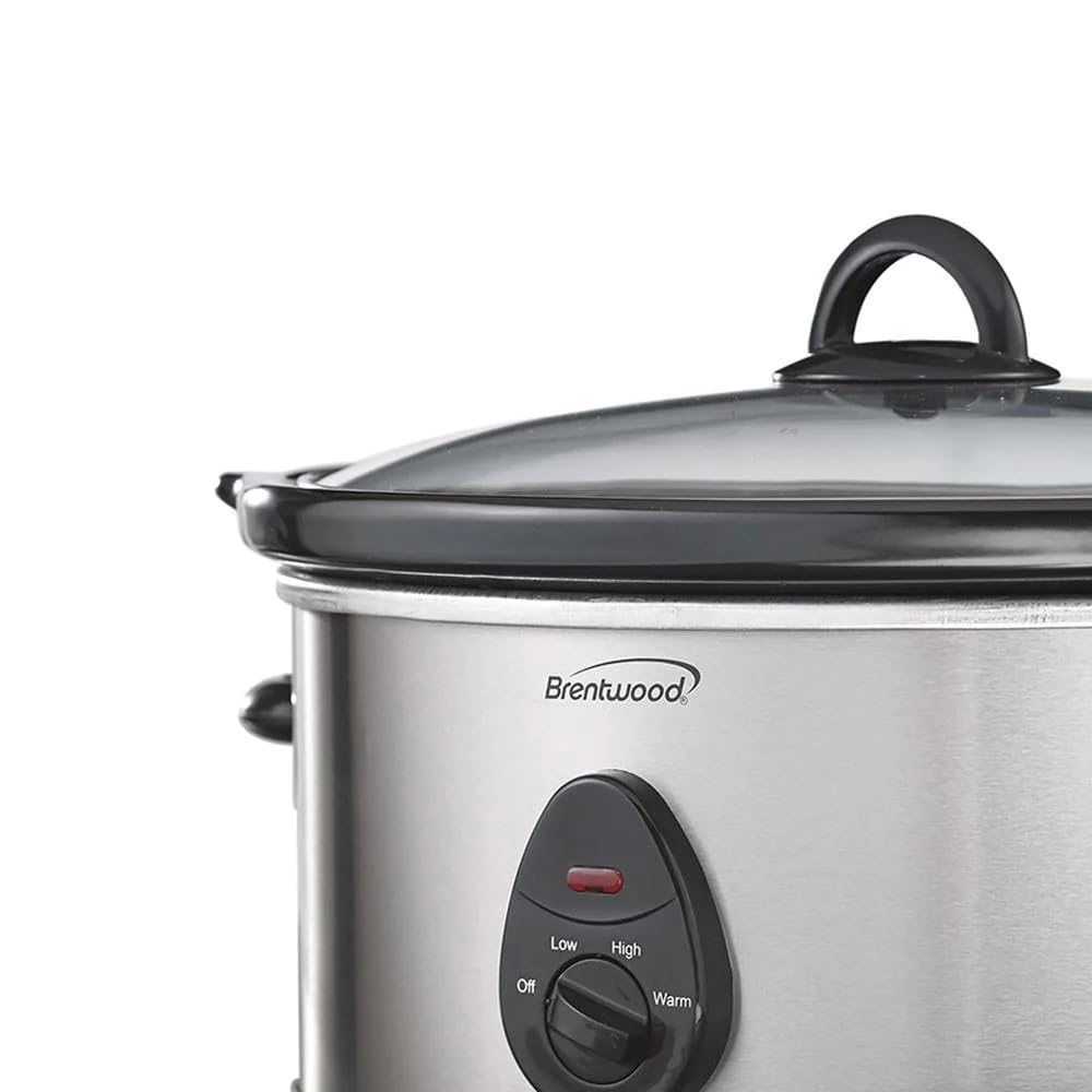 Brentwood SC-170S 8-Quart Slow Cooker, Stainless Steel