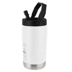 Brentwood GeoJug G-1200CRM 40 oz stainless steel vacuum-insulated sports water jug in cream with straw lid and fence hook
