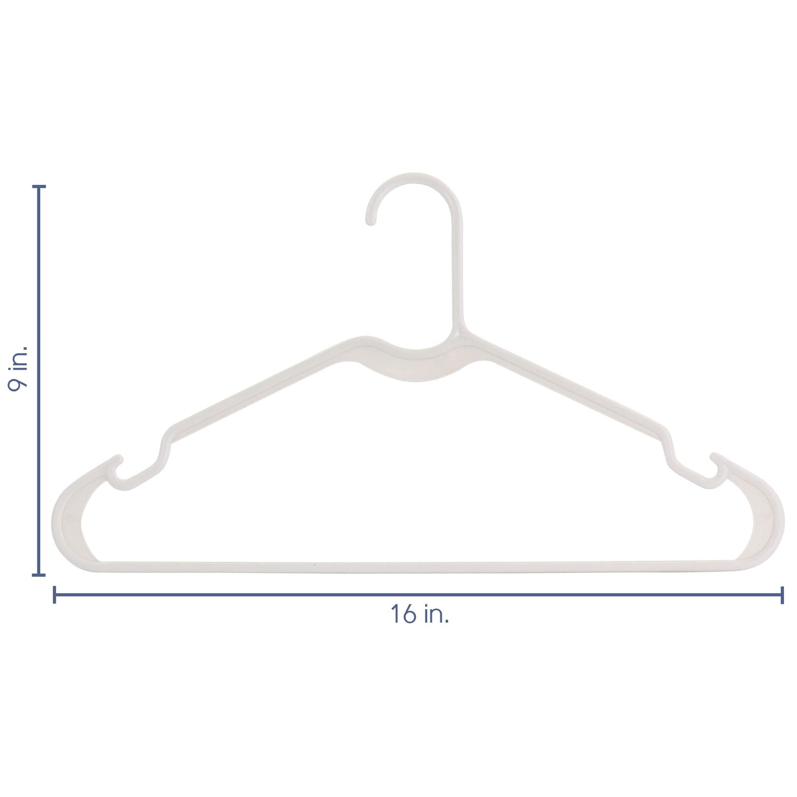 Elama Notched Plastic Clothes Hangers