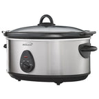 Brentwood SC-170S 8-Quart Slow Cooker, Stainless Steel