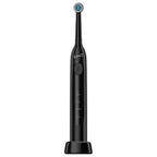 SuperSonic Sonic Zoom+ Wireless Rechargeable Toothbrush – Black with 6 Brush Heads & Travel Case