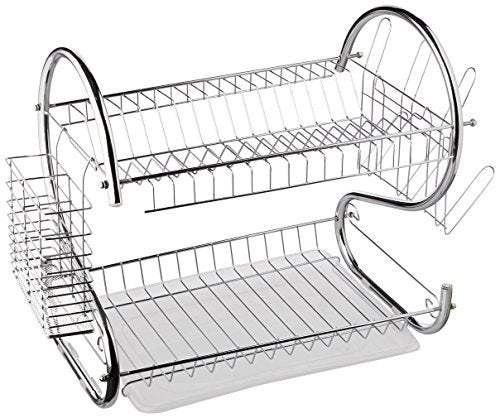 Better Chef DR-164 16-Inch Chrome-Plated R-Shaped Rust-Resistant 2-Tier Dish Rack