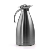 MegaChef Stainless Steel Thermal Coffee Carafe, 2 Liter, Insulated with One-Touch Pour Lid and Handle
