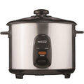 Brentwood TS-15 8-Cup Uncooked / 16-Cup Cooked Rice Cooker – 500W Stainless Steel One-Touch with Non-Stick Inner Pot, Tempered Glass Lid, Auto Keep-Warm
