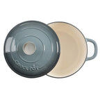 Crock-Pot Artisan 7-Quart Round Enameled Cast Iron Dutch Oven with Lid – Slate Gray
