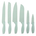 Gibson Home Bostonville 12-Piece Nonstick Stainless Steel Cutlery Set – Turquoise, 6 Knives with Matching Blade Guards