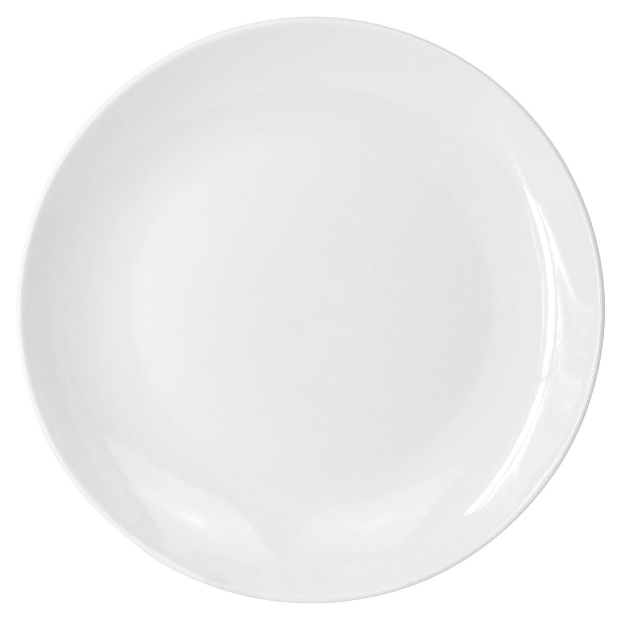 Elama Professional 12-Piece 10.5in Porcelain Dinner Plate Set, White