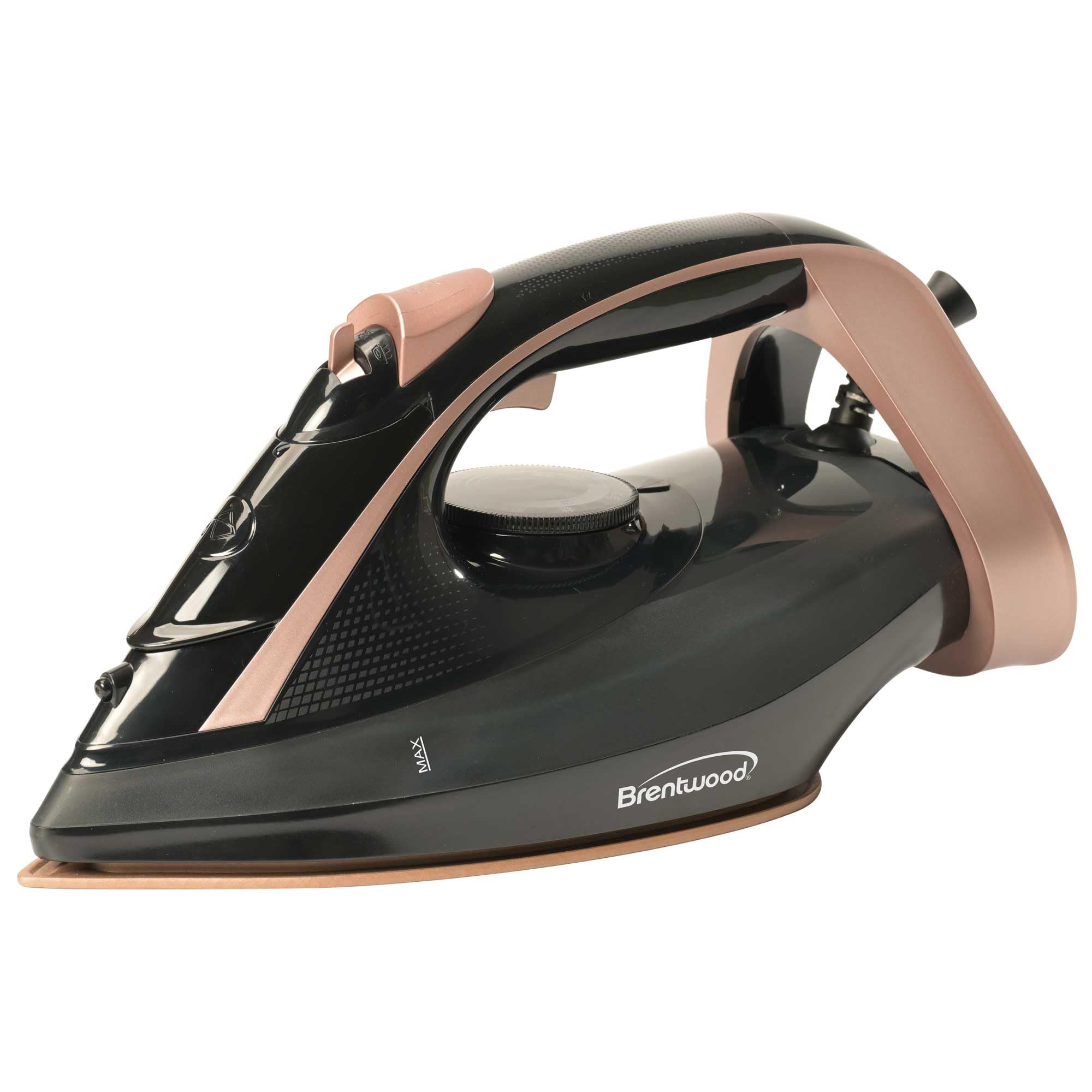 Brentwood MPI-69BKRG rose gold 1200-watt ceramic non-stick steam iron