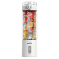 Brentwood RJB-100W 17 oz portable USB-rechargeable glass blender in white with sports lid
