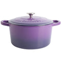 Crock-Pot Artisan 7-Quart Round Enameled Cast Iron Dutch Oven with Lid – Lavender Purple Heavy-Duty Cookware