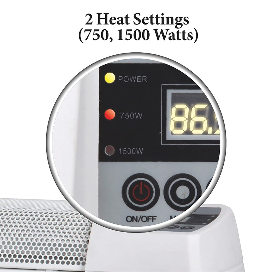 Optimus 30-Inch Baseboard Convection Heater, Digital Thermostat