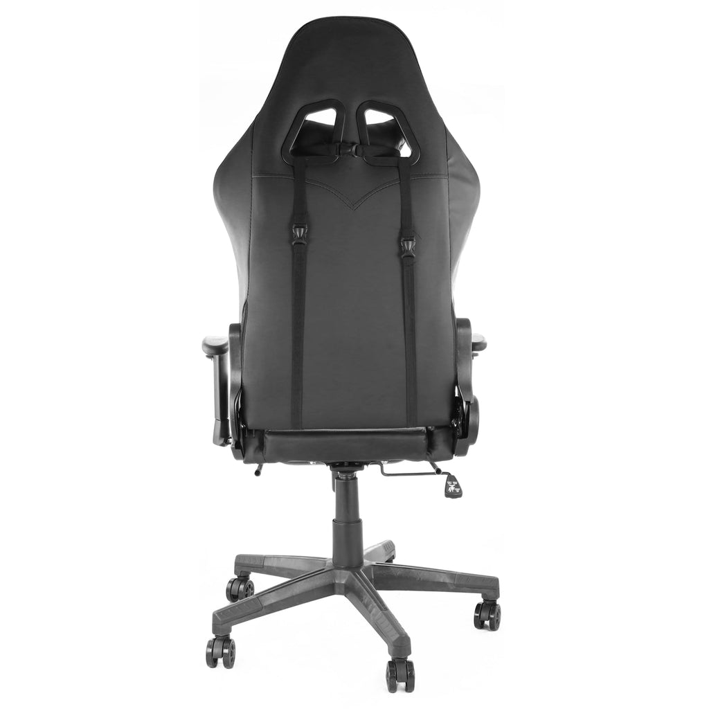 Gamefitz GF-2001 Ergonomic Gaming Chair – Adjustable High-Back PU Leather Racing-Style Office Chair (Black)