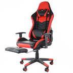 Gamefitz GF-2002 Ergonomic Gaming Chair – Adjustable High-Back Racing-Style Office Chair (Black & Red)