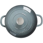 Crock-Pot Artisan 7-Quart Round Enameled Cast Iron Dutch Oven with Lid – Slate Gray