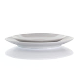 Elama Owen 18-Piece White Porcelain Dinnerware Set with 2 Serving Bowls - Service for 4