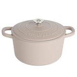 Crock-Pot Artisan 7-quart European enameled cast iron Dutch oven in matte dusty pink