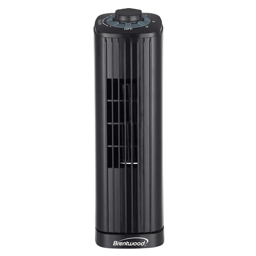 Brentwood 14-inch black oscillating portable tower fan