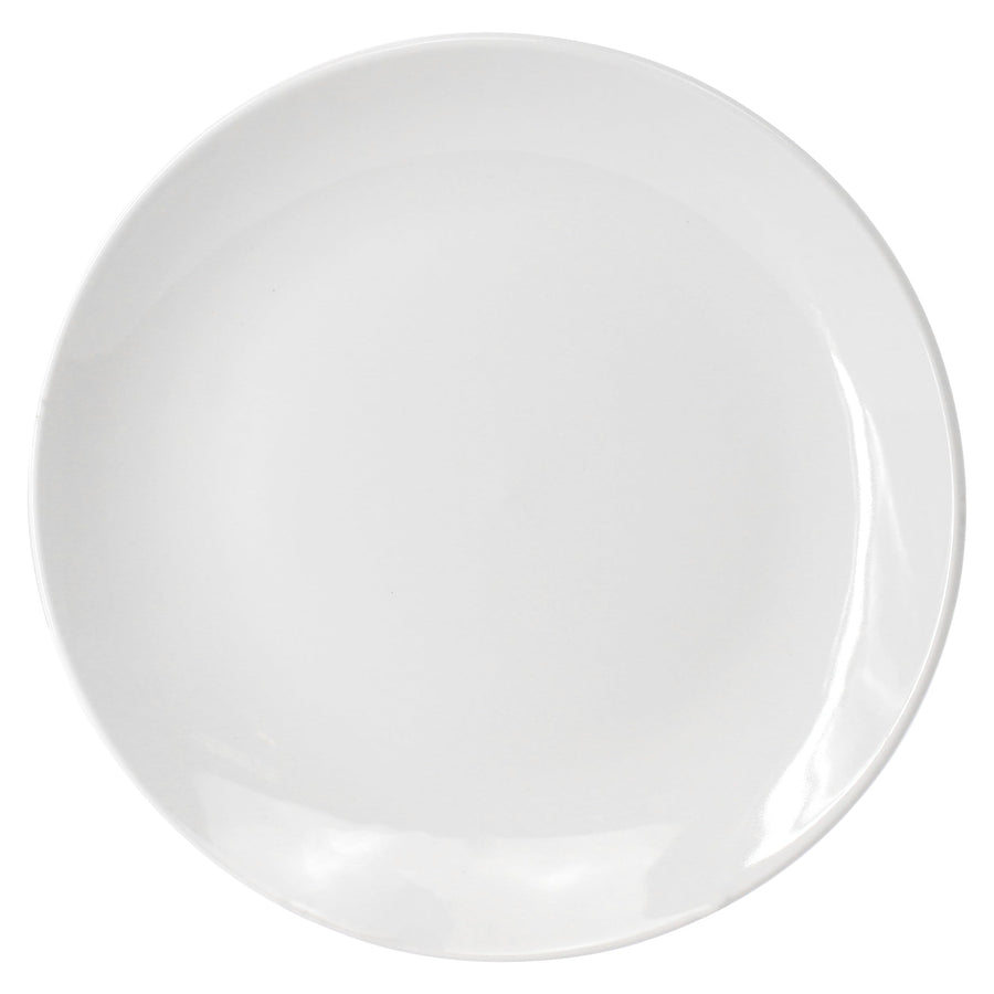Elama Professional Kitchen 12 Piece Round Porcelain Salad/Dessert Plate Set in White