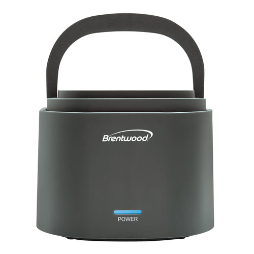 Brentwood ELB-600GRY gray portable electric lunch box food warmer with stainless steel container