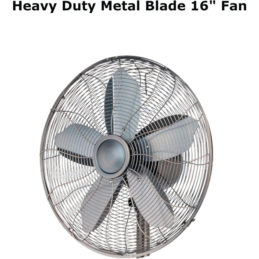 Optimus F-6218 16-Inch Retro Oscillating Stand Fan, Oil-Rubbed Bronze