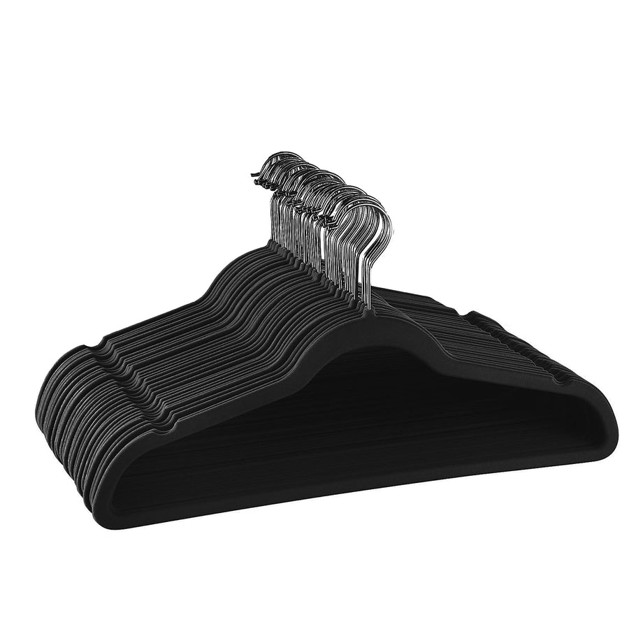 Elama velvet slim hanger Black 30 pack
