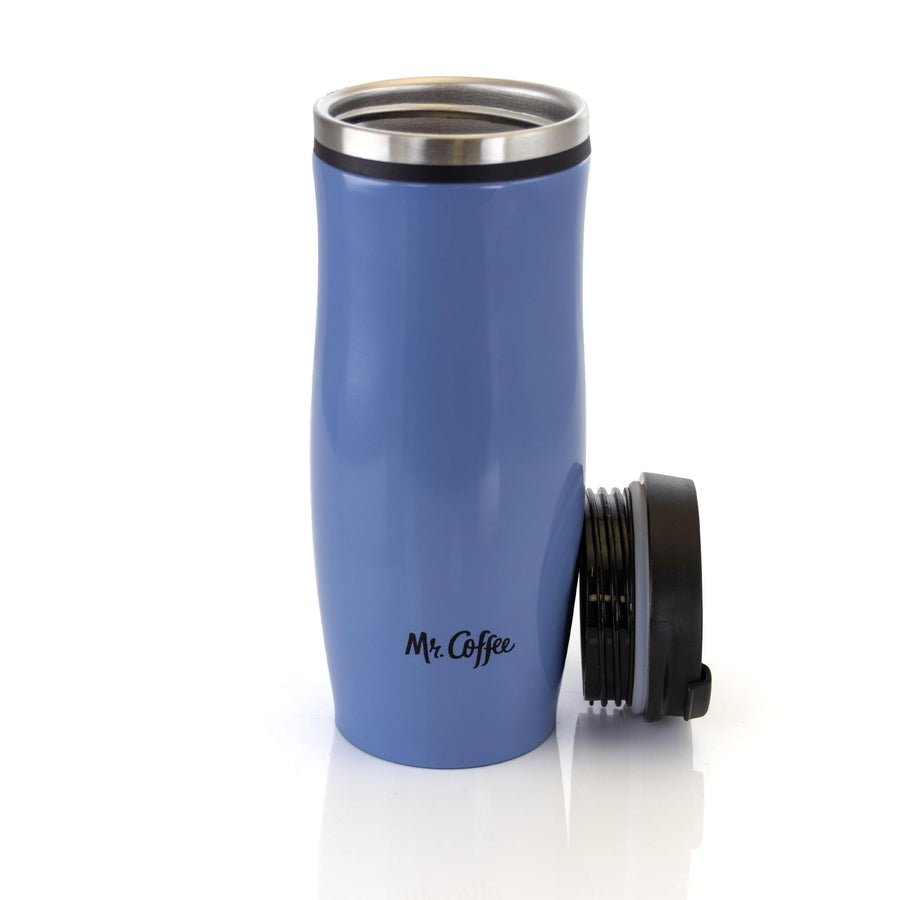 Mr. Coffee 12.5 oz Stainless Steel Insulated Thermal Travel Mug, Set of 3