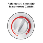 Optimus H-1382 Portable Oscillating Fan Heater with Adjustable Thermostat – 1500W Personal Space Heater for Home & Office