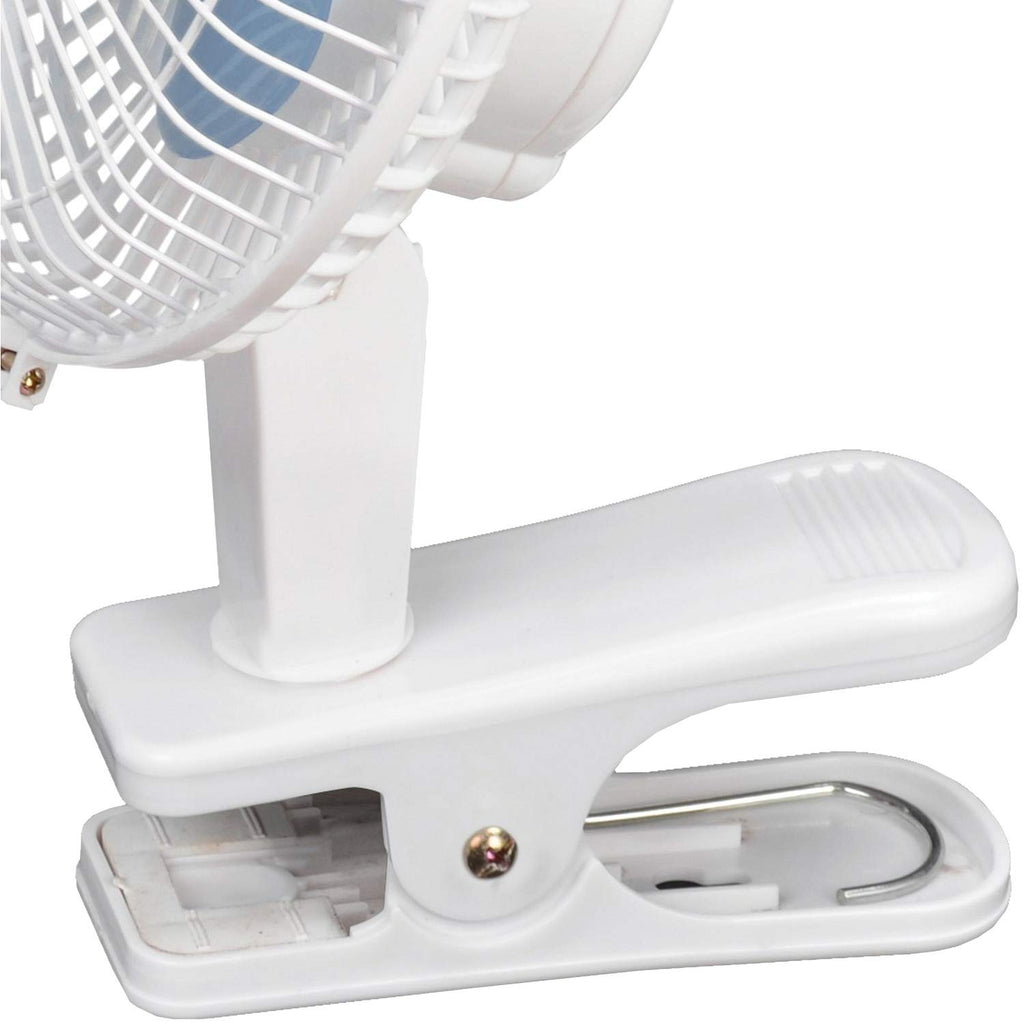 Brentwood Kool Zone F-621W 6 Inch 2-Speed Clip-On and Desk Fan - White