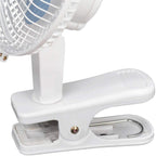 Brentwood Kool Zone F-621W 6 Inch 2-Speed Clip-On and Desk Fan - White