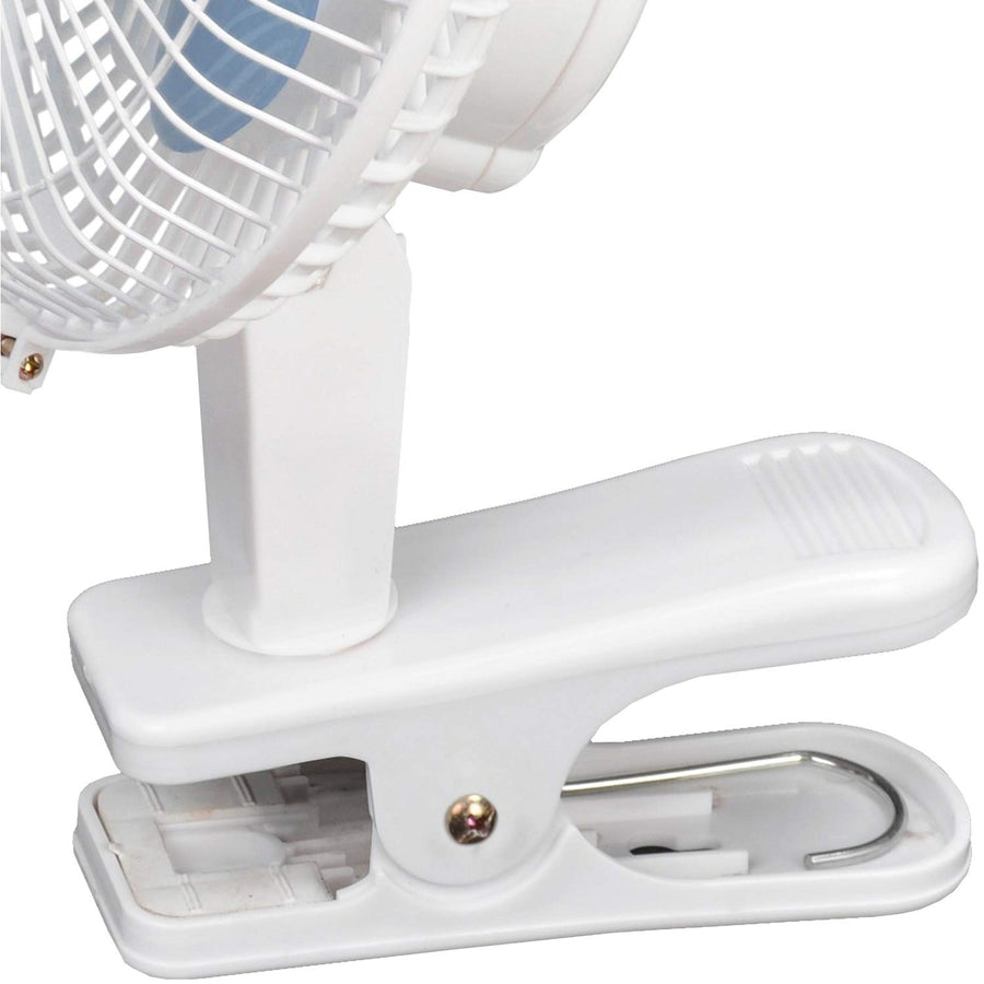 Brentwood Kool Zone F-621W 6 Inch 2-Speed Clip-On and Desk Fan - White