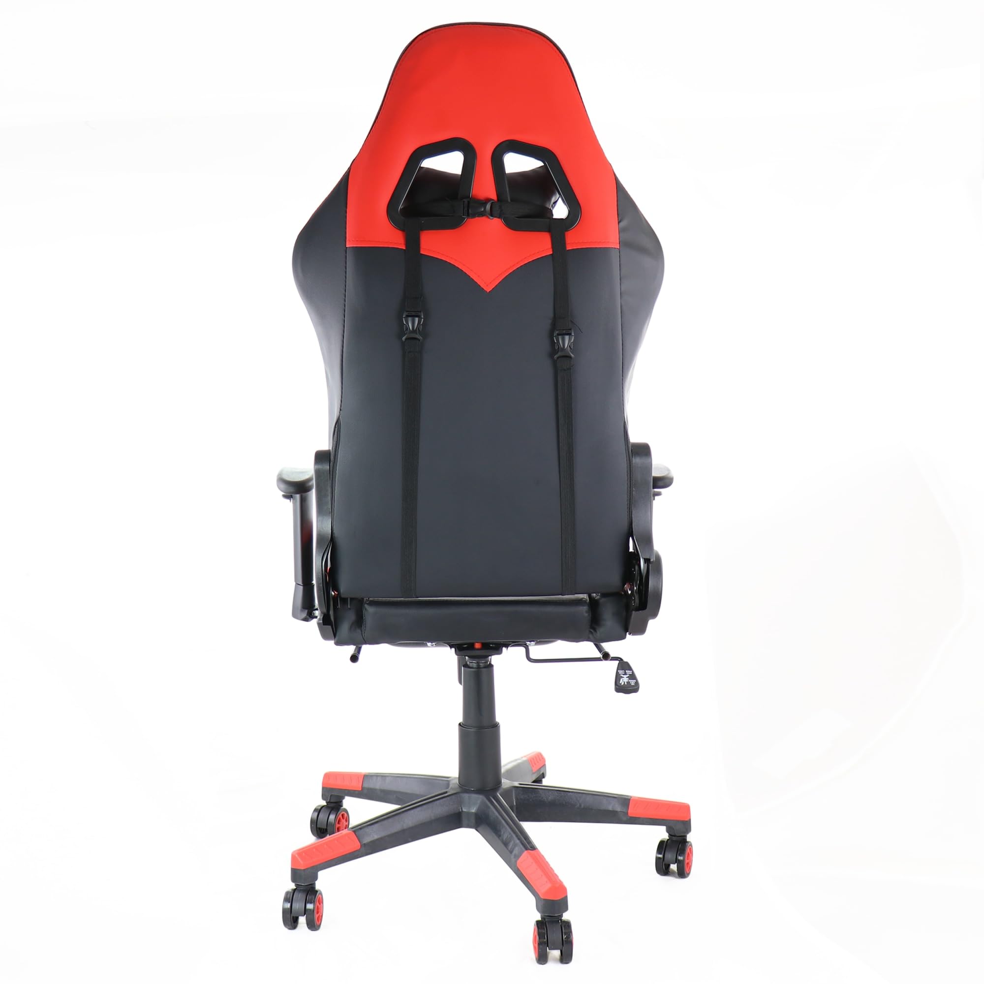 Gamefitz GF-2002 Ergonomic Gaming Chair – Adjustable High-Back Racing-Style Office Chair (Black & Red)