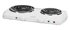 Brentwood TS-368 1500W Electric Double Burner – White Portable Countertop Cooktop