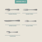 Gibson Home Sinta 87-Piece Stainless Steel Flatware Set with Bead Border Design – Polished Service for 12