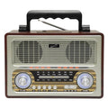SuperSonic SC-1198BT retro 3-band AM/FM/shortwave Bluetooth radio speaker with telescopic antenna