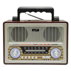 SuperSonic SC-1198BT retro 3-band AM/FM/shortwave Bluetooth radio speaker with telescopic antenna