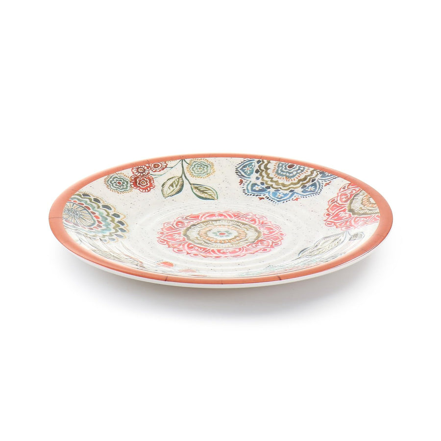 Elama Ester 12 Piece Melamine Dinnerware Set, Multicolored, Service for 4