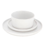 Elama Josh 18-Piece Round Stoneware Dinnerware Set — White Tableware Service for 6, Includes Plates, Bowls & Mugs, Microwave & Dishwasher Safe