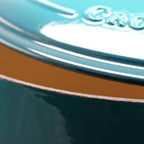 Crock-Pot Artisan 7-Qt Oval Enameled Cast Iron Dutch Oven – Teal Ombre, Oven-Safe to 500°F for Braising, Roasting, Bread Baking