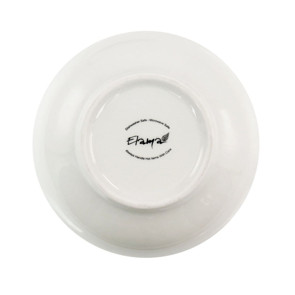 White Porcelain Dinnerware Set for 4, 16 Piece Double Bowl with Pasta and Cereal Bowls, Elama Camellia