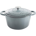 Crock-Pot Artisan 7-Quart Round Enameled Cast Iron Dutch Oven with Lid – Slate Gray