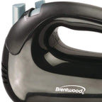 Brentwood HM-44 Lightweight 5-Speed Electric Hand Mixer in Black – Compact Kitchen Mixer with Stainless Beaters & Eject Button