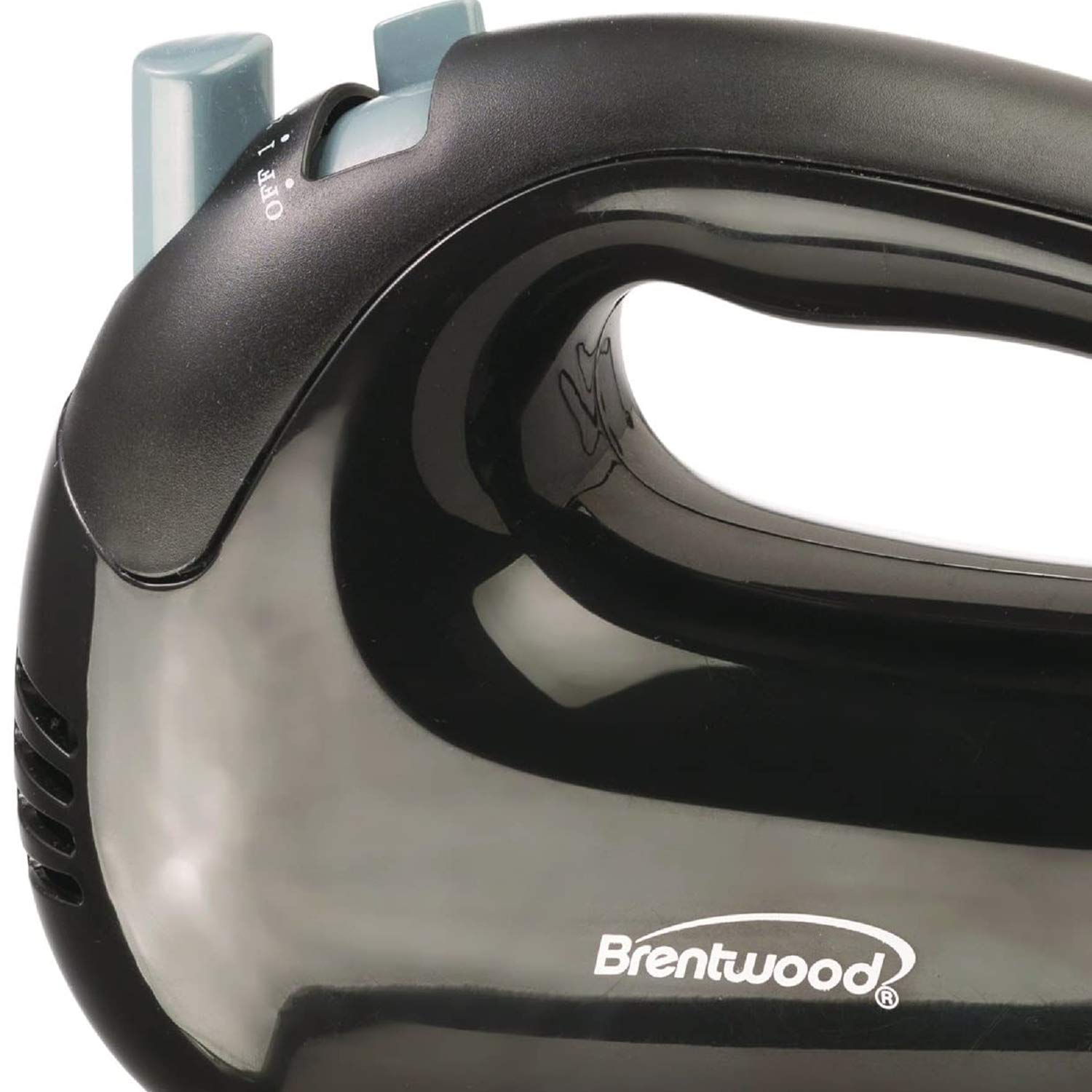 Brentwood HM-44 Lightweight 5-Speed Electric Hand Mixer in Black – Compact Kitchen Mixer with Stainless Beaters & Eject Button