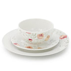 Elama Poppy 12 Piece Porcelain Dinnerware Set, Service for 4
