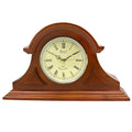 Bedford Clock Collection Mahogany Cherry Mantel Clock with Westminster Chimes – Traditional Quartz Shelf Clock with Roman Numeral Dial