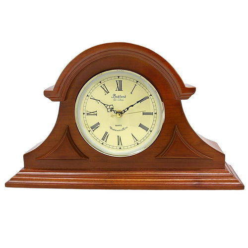 Bedford Clock Collection BED1439CHR mahogany cherry mantel clock with Westminster chimes